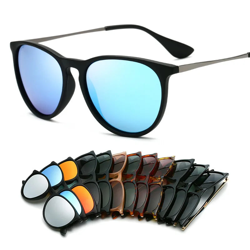 Psacss NEW Classic Round Polarized Sunglasses Men Women Vintage High Quality Brand Designer Male Fashion Retro Sun Glasses UV400