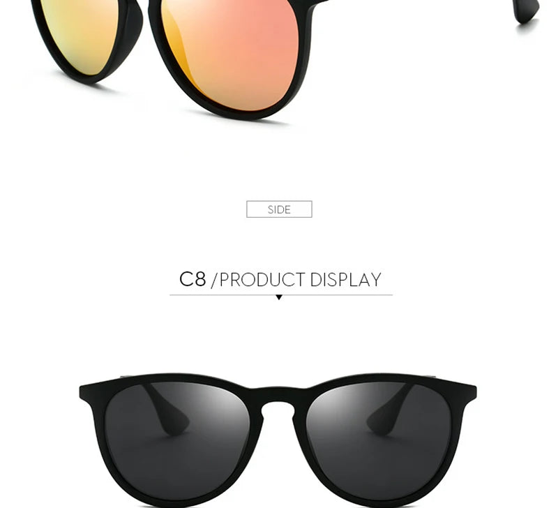 Psacss NEW Classic Round Polarized Sunglasses Men Women Vintage High Quality Brand Designer Male Fashion Retro Sun Glasses UV400