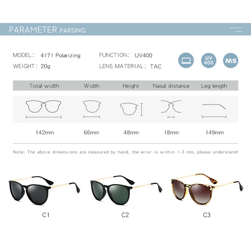 Psacss NEW Classic Round Polarized Sunglasses Men Women Vintage High Quality Brand Designer Male Fashion Retro Sun Glasses UV400