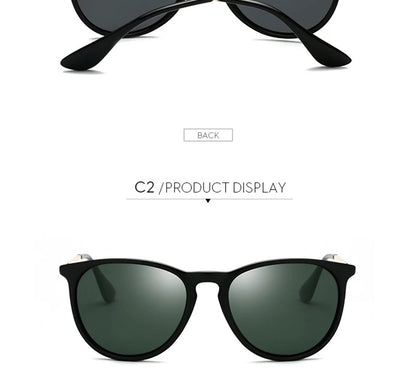 Psacss NEW Classic Round Polarized Sunglasses Men Women Vintage High Quality Brand Designer Male Fashion Retro Sun Glasses UV400