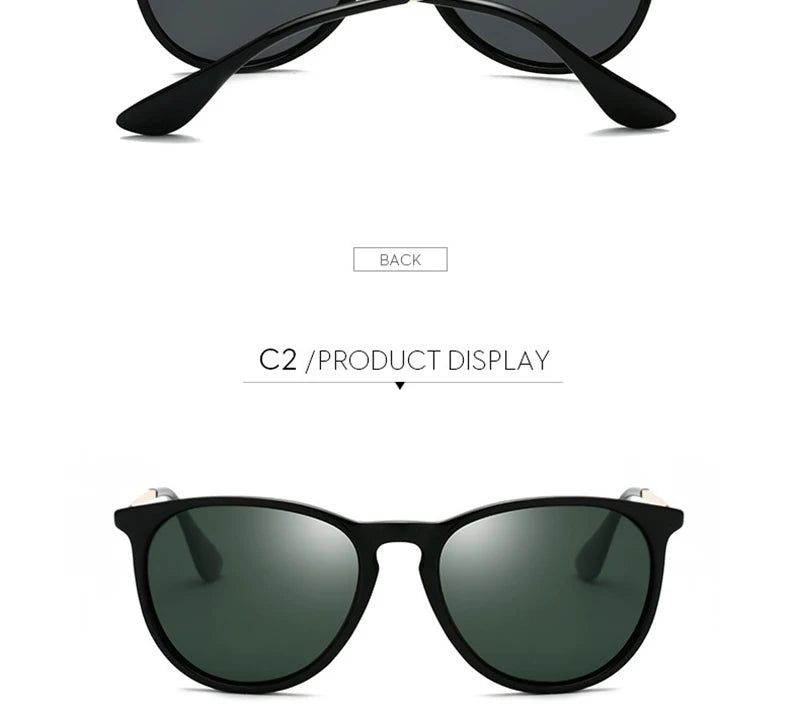 Psacss NEW Classic Round Polarized Sunglasses Men Women Vintage High Quality Brand Designer Male Fashion Retro Sun Glasses UV400