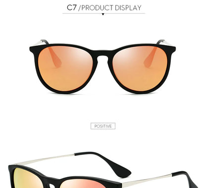 Psacss NEW Classic Round Polarized Sunglasses Men Women Vintage High Quality Brand Designer Male Fashion Retro Sun Glasses UV400