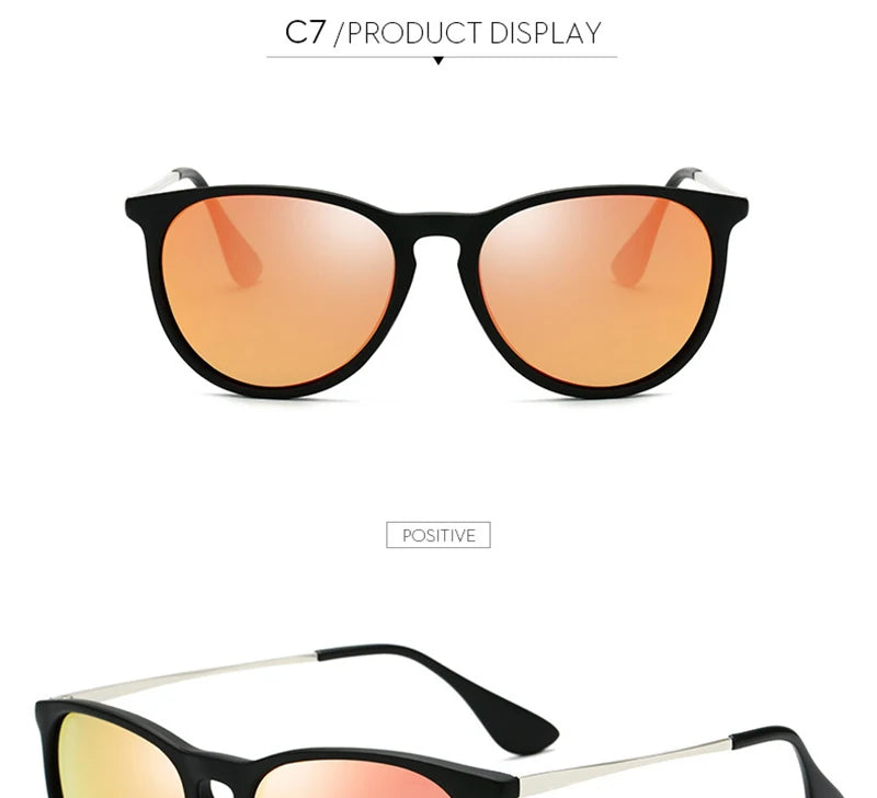 Psacss NEW Classic Round Polarized Sunglasses Men Women Vintage High Quality Brand Designer Male Fashion Retro Sun Glasses UV400