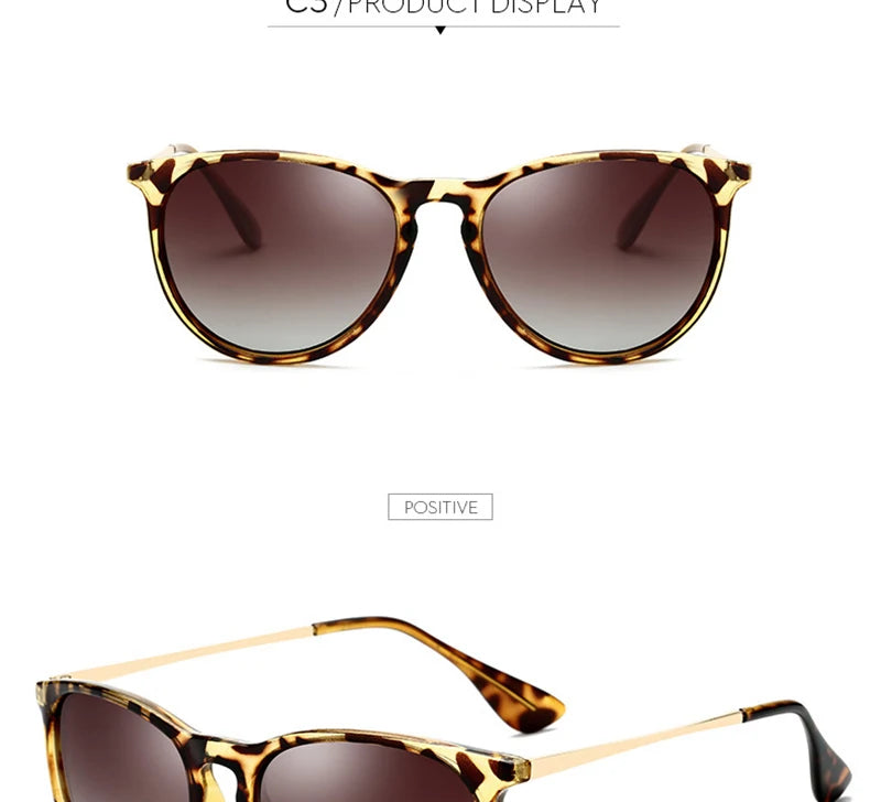 Psacss NEW Classic Round Polarized Sunglasses Men Women Vintage High Quality Brand Designer Male Fashion Retro Sun Glasses UV400