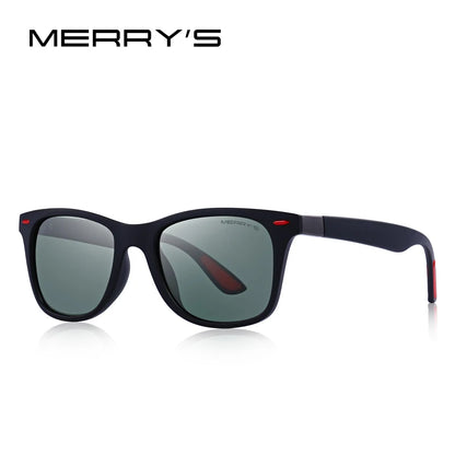 MERRYS DESIGN Men Women Classic Retro Rivet Polarized Sunglasses Lighter Design Square Frame 100% UV Protection S8508