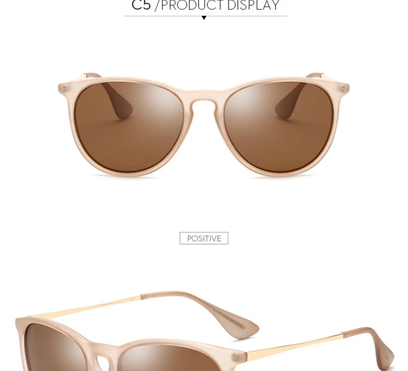 Psacss NEW Classic Round Polarized Sunglasses Men Women Vintage High Quality Brand Designer Male Fashion Retro Sun Glasses UV400