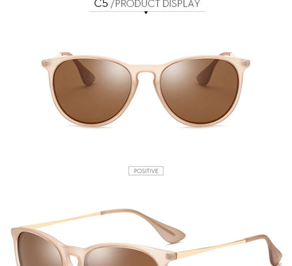 Psacss NEW Classic Round Polarized Sunglasses Men Women Vintage High Quality Brand Designer Male Fashion Retro Sun Glasses UV400