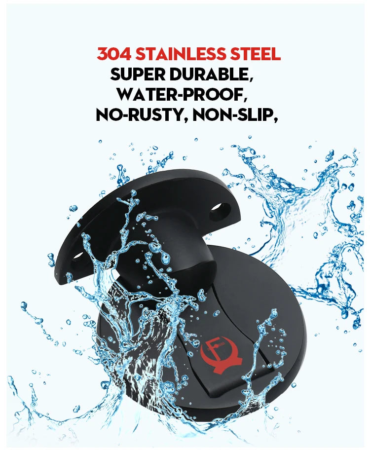 KAK Magnetic Door Stops 304 Stainless Steel Door Stopper Hidden Door Holders Catch Floor Nail-free Doorstop Furniture Hardware