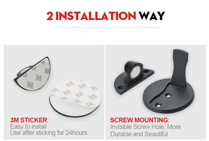 KAK Magnetic Door Stops 304 Stainless Steel Door Stopper Hidden Door Holders Catch Floor Nail-free Doorstop Furniture Hardware