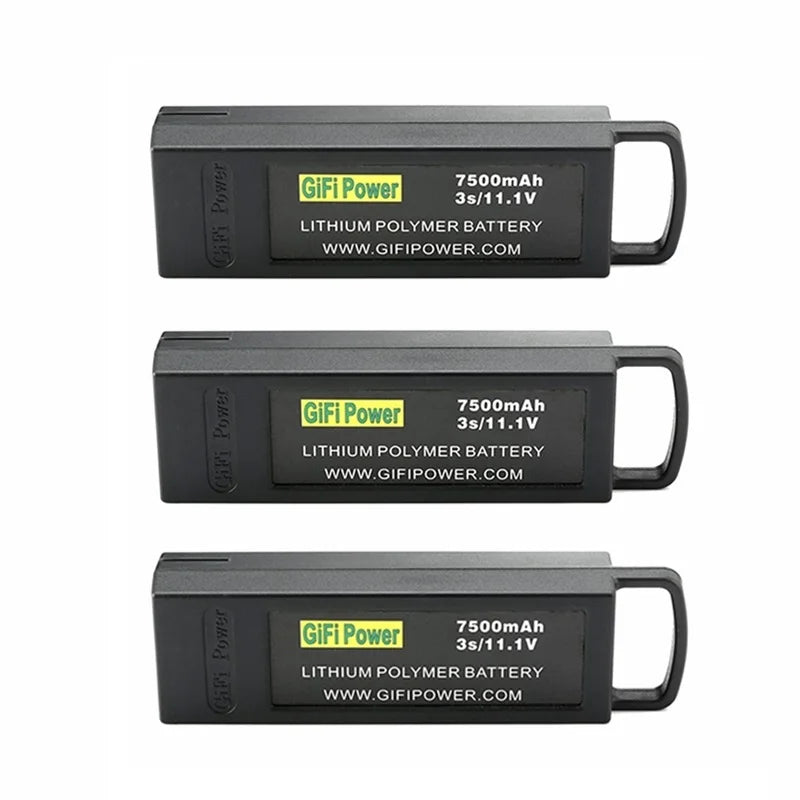 Batterie Lipo de vol pour importateur RC Yuneseats, mise à niveau GiFi 3S, Q500, Q500 +, Q500, 4K, Q500 + PRO, 11.1V, 7500mAh