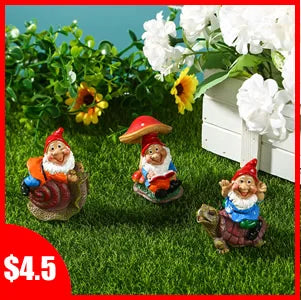 4pcs/Set Funny Mini Gnomes Playing Golf Dog Resin Dwarfs Sport Statue Cute DIY For Desk Bonsai Decoration Ornament Dropshipping