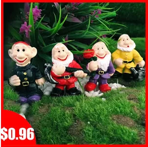 4pcs/Set Funny Mini Gnomes Playing Golf Dog Resin Dwarfs Sport Statue Cute DIY For Desk Bonsai Decoration Ornament Dropshipping