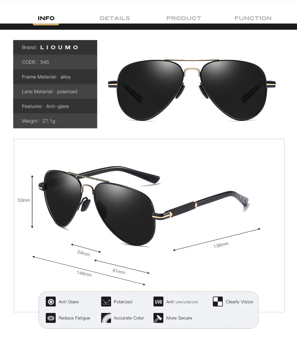 2022 New Trend Quality Titanium Alloy Sunglasses Polarized Men Photochromic Sun Glasses Women Pilot Mirror Shades Oculos De Sol