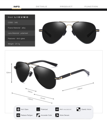 2022 New Trend Quality Titanium Alloy Sunglasses Polarized Men Photochromic Sun Glasses Women Pilot Mirror Shades Oculos De Sol