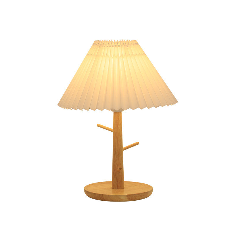 Pleated Vintage Lamp Nordic Bedroom Living Room Simple Modern Home Cozy Creative Bedside Lamp