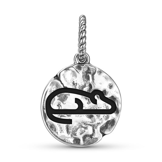 Charm Souris Argent 925 Texturé - pour Bracelet à Breloques