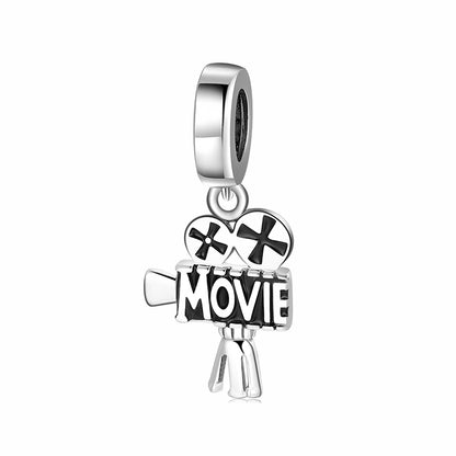 Original Movie Camera Dangle Charm 925 Sterling Silver Vintage Film Camera Penda