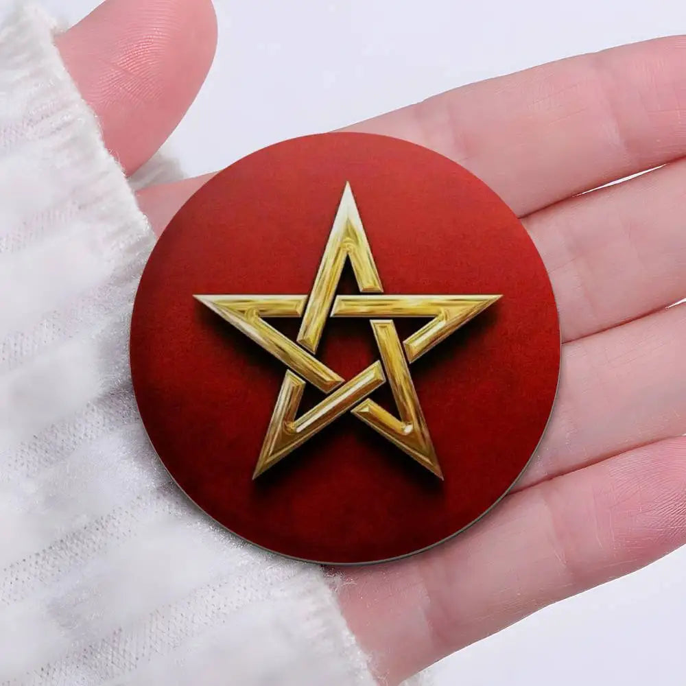 Morocco Flag Map Logo Badges Round Exquisite Badge Brooches Creative Pins For Clothes Hat Backpack Gift Accessories