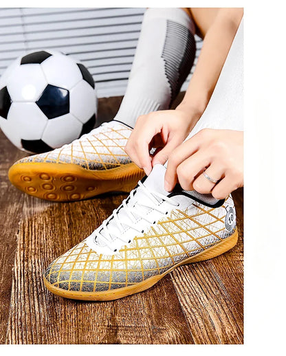 Football Boots Men Breathable Comfortable Indoor Long Spikes Outdoor Comfortable Soccer Shoes Ultralight Lightweight Top Quality