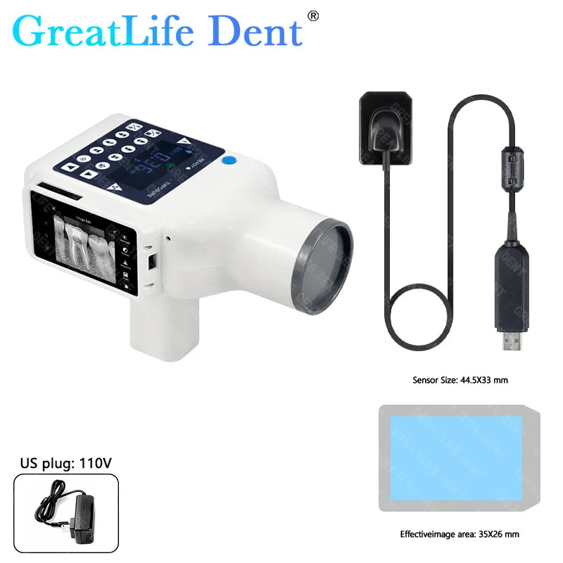 MX EU SA ES IT AE en Stock GreatLife Machine à rayons X dentaires Portable unité de rayon X vétérinaire avec capteur dentaire intégré numérique Rvg