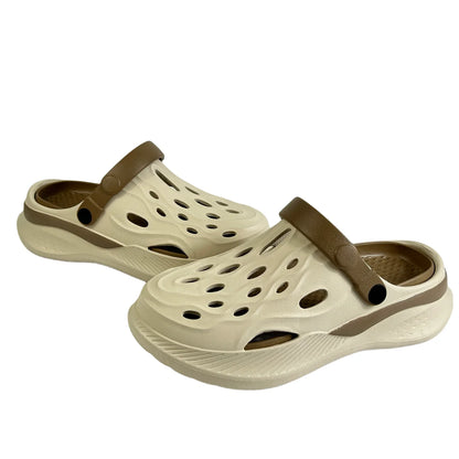 2024 Comfortable Men Pool Sandals Summer Outdoor Beach Shoes Men Slip on Garden Clogs Casual Water Shower Slippers Unisex