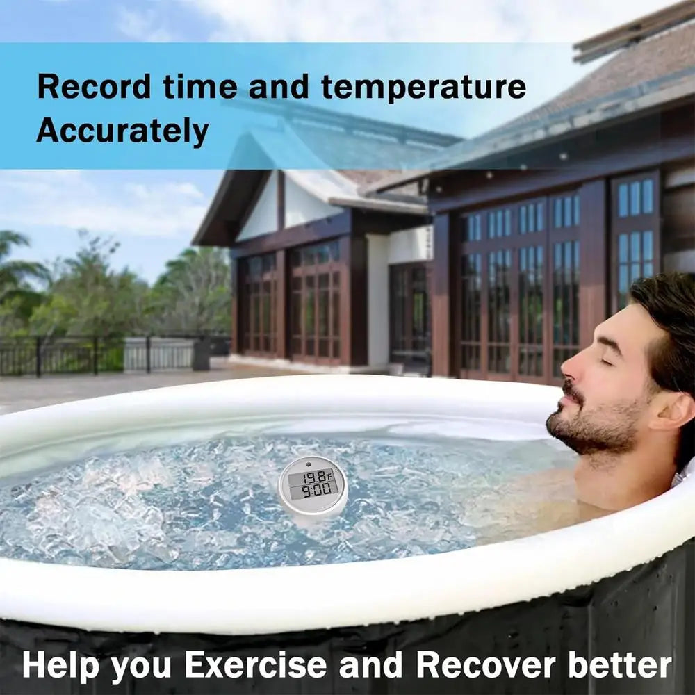 Water Thermometers for Ice Bath Waterproof Floating Thermometers Bath Pool Thermometers Digital Water Thermometers with Timer