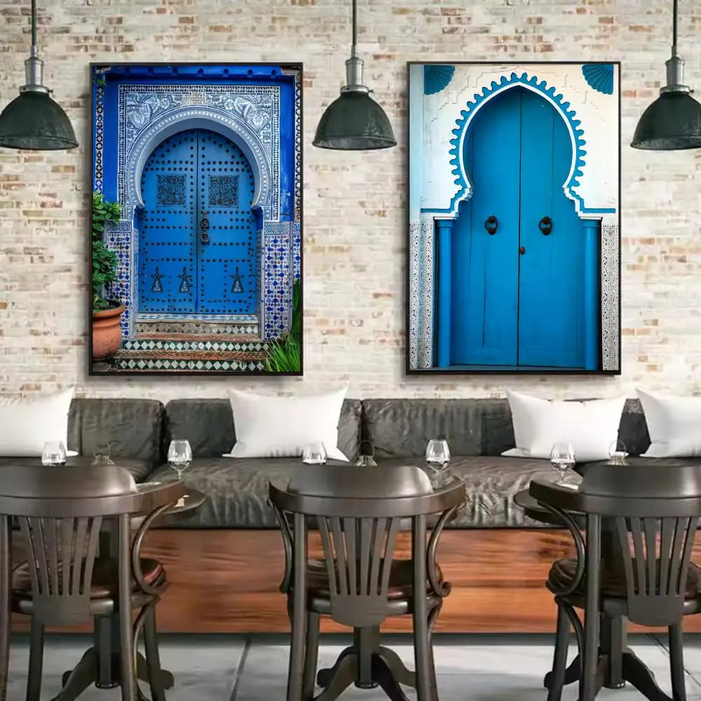 Affiche porte marocaine art arabe