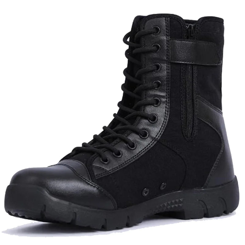 Men Boots Lace Up Waterproof Outdoor Botas Breathable Canvas Camouflage Tactical Combat Desert Ankle Shoes D139