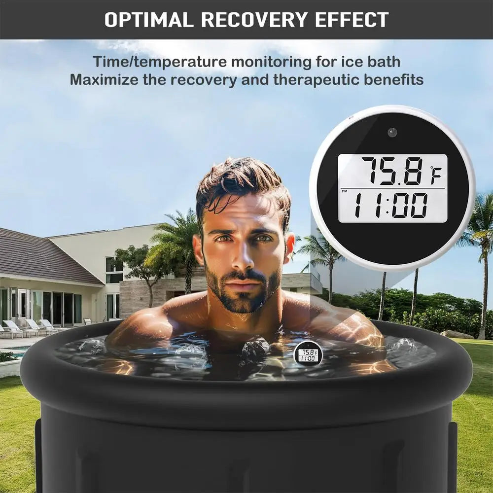 Water Thermometers for Ice Bath Waterproof Floating Thermometers Bath Pool Thermometers Digital Water Thermometers with Timer