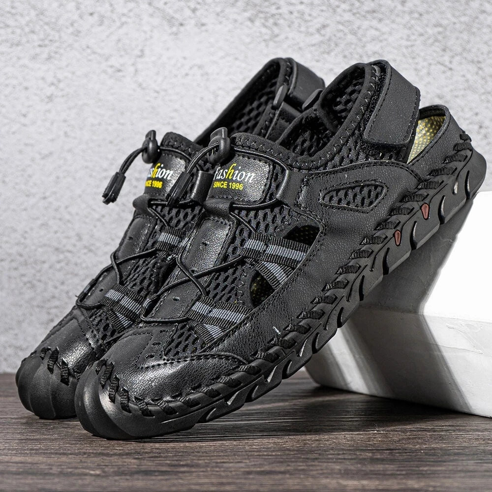 Hot Summer Men's Sandals Outdoor Mesh Sandals Soft Clogs Men Sandals Slides Handmade Dropship Sandals Roman Outdoor Slippers