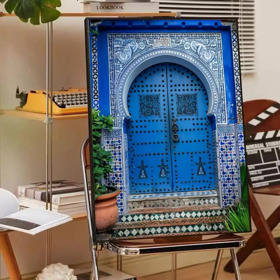 Affiche porte marocaine art arabe