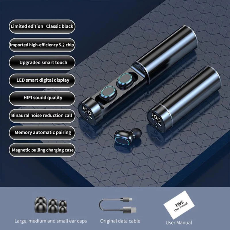 Haute qualité TWS N21 casque sans fil Bluetooth écouteurs avec micro dans l'oreille sport étanche écouteurs HD casque d'appel silencieux