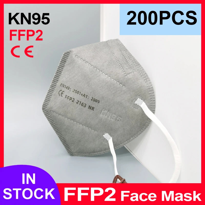 FFShrimp-Masque facial KN95 à 5 couches filtrantes, protection buccale, CE FFP2
