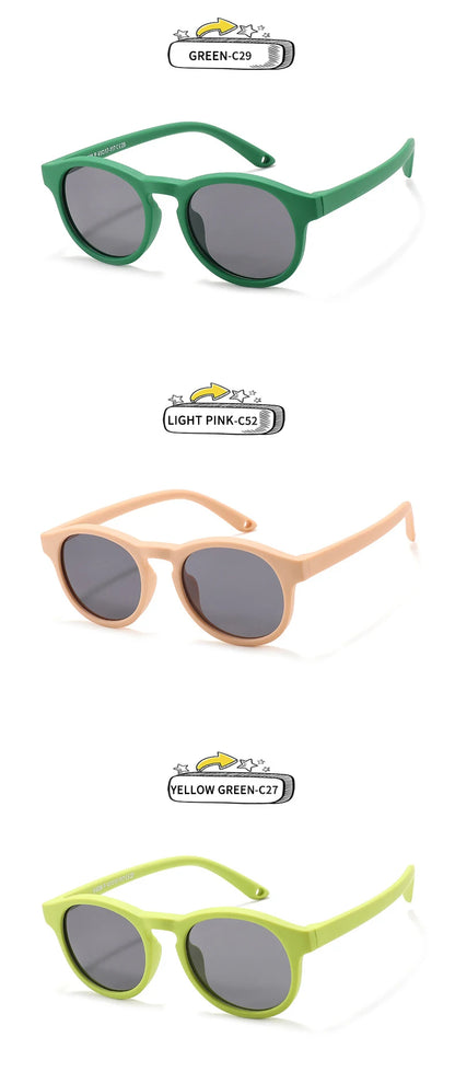 Flexible Newborn Children's Glasses Sunglasses Girl Boy Polarized UV400 Protection 0-36 Months Baby Infant Shades Oculos