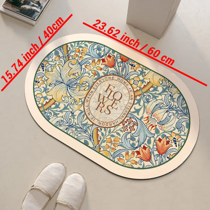 Diatomaceous Earth Bath Mat Non-slip Quick Dry Bathroom Rug Super Absorbent Shower Rugs Toilet Pad Doormat Washable