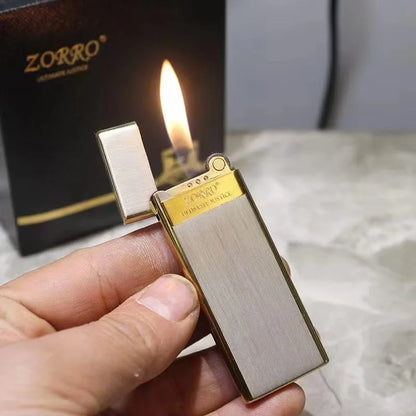 ZORRO Ultra-thin Gas Lighter Grinding Wheel Slim Portable Personalized Men's Gift Cigarette Lighter Cigarette Accessories