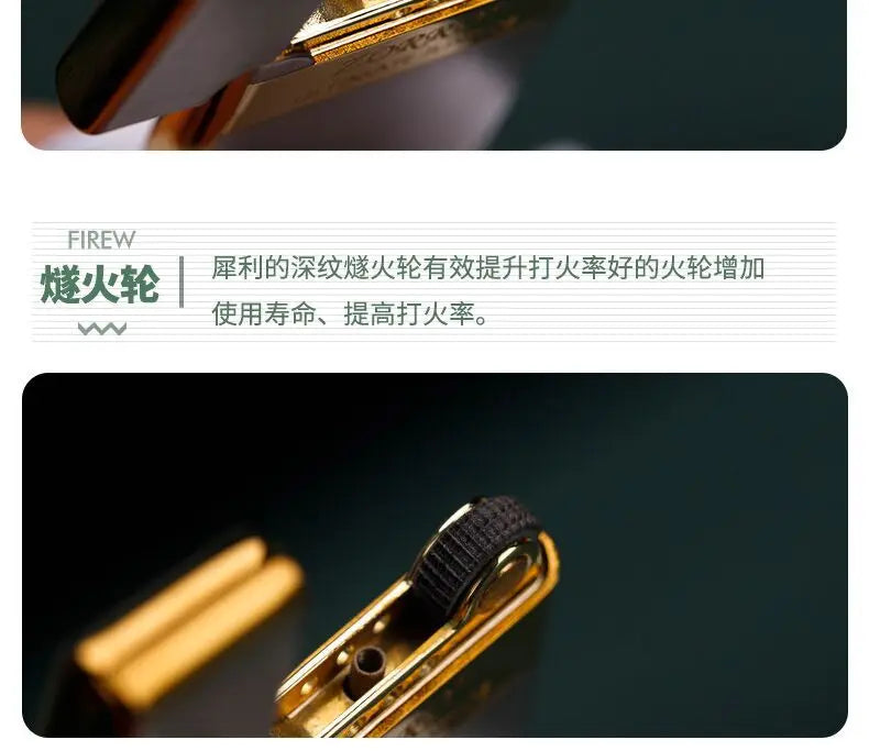 Zorro Ultra-thin Easy To Put Cigarette Case Grinding Wheel Inflatable Lighter Man Toy