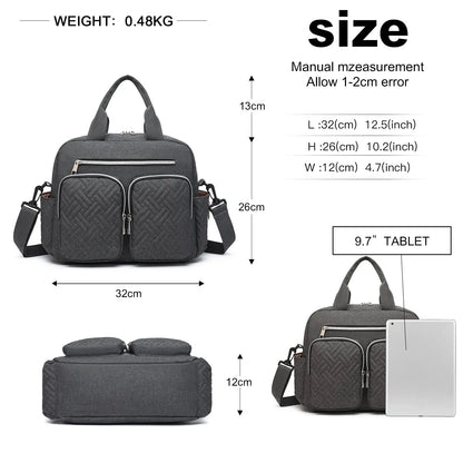 KONO Baby Diaper Bag Stylish & Walkable for Mom and Dad travel bag with Insulated Pockets for Vials & Snacks