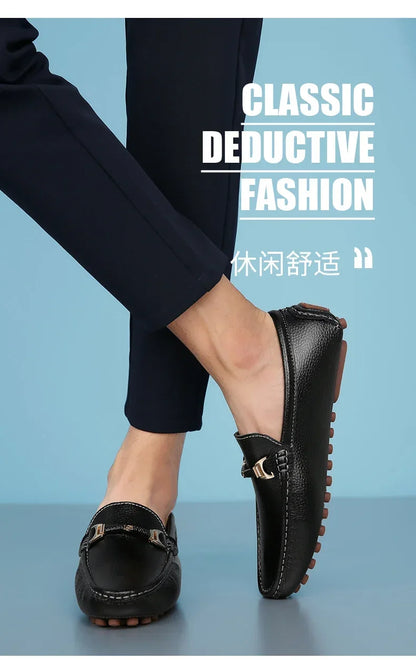 YRZL Men's Loafers 2024 Spring Autumn Fashion Shoes Men Classic Brand High Quality Leather Comfy Drive Shoes Boat Casual Shoes