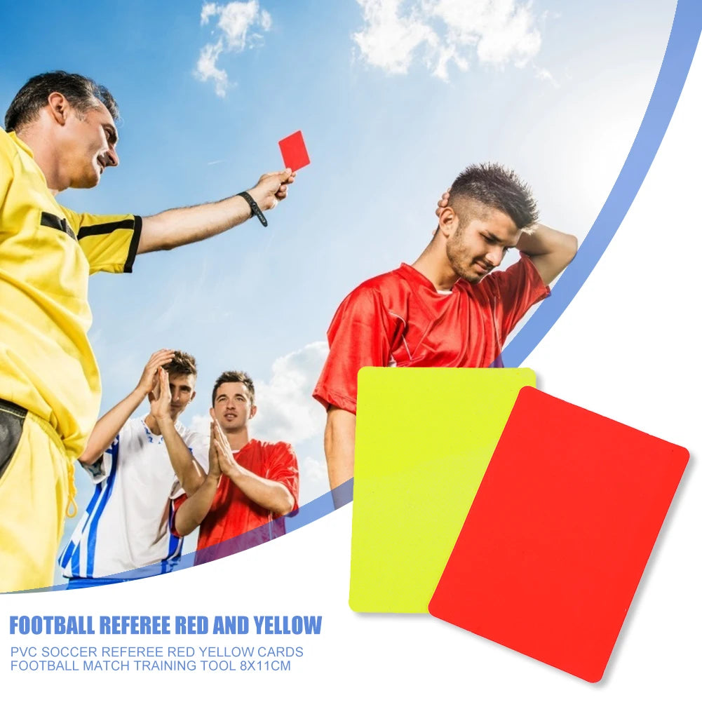 Red Card Skillful Manufacture Soccer Referee Tool Red Yellow Cards for Football Match Training 3.2x4.3 inch