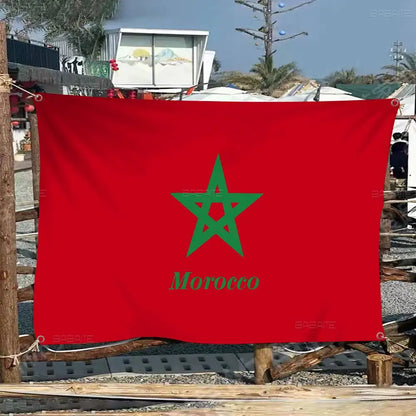 M-Morocco Flag Large Size Flags Printing Patterns Interesting Birthday Party Decorations Banner