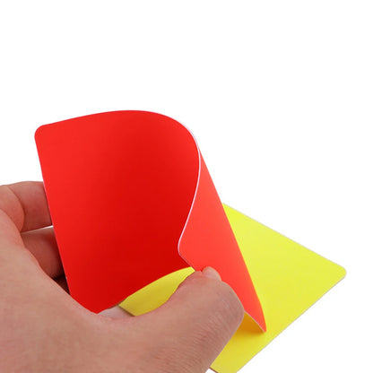 Red Card Skillful Manufacture Soccer Referee Tool Red Yellow Cards for Football Match Training 3.2x4.3 inch