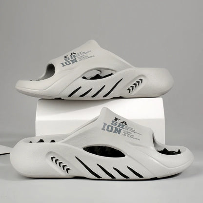 Summer Men Massage Slippers Indoor Outdoor Sandals Beach Casual Shoes Soft Sole Slides Men Flip-flops Men's Sandals Big Size 47