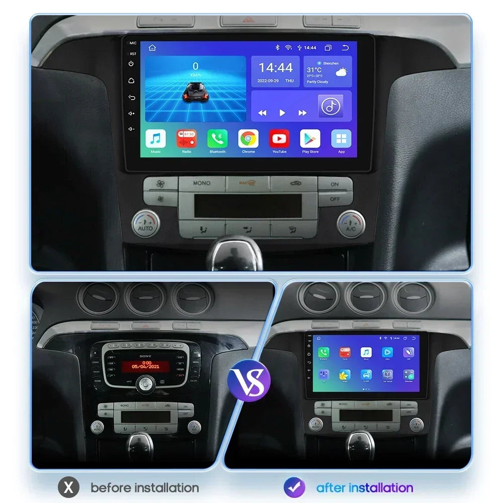 4G-LTE AI 2Din Android for Ford S Max S-MAX 2007-2015 Car Radio Multimedia Video Player Stereo Navigation GPS Carplay Autoradio