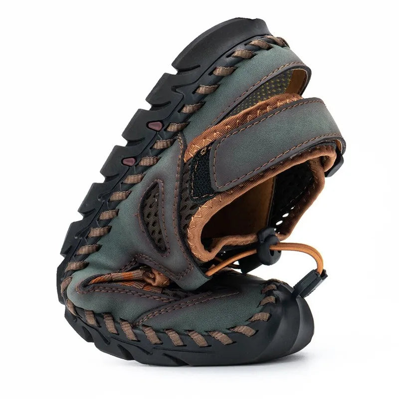 Hot Summer Men's Sandals Outdoor Mesh Sandals Soft Clogs Men Sandals Slides Handmade Dropship Sandals Roman Outdoor Slippers