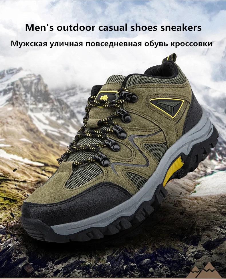MIXIDELAI 2024 New Brand Spring Fashion Outdoors Sneakers Breathable Men's Shoes Mens Combat Desert Casual Shoes Plus Size 36-47