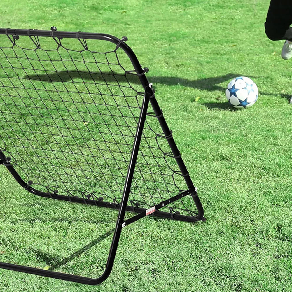 Soccer Rebounder Net with 20 Elastic Ropes Kickback Football Practice Net Target Goal Net Beginner Training Aid （No bracket）