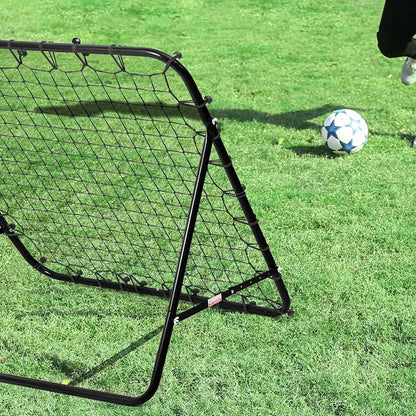 Soccer Rebounder Net with 20 Elastic Ropes Kickback Football Practice Net Target Goal Net Beginner Training Aid （No bracket）