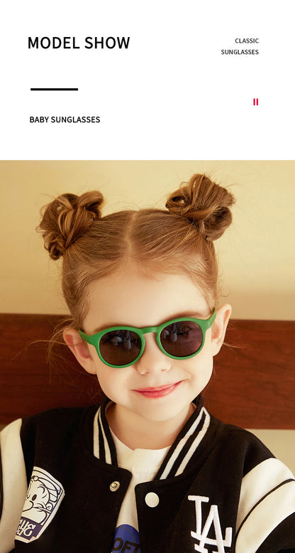 Flexible Newborn Children's Glasses Sunglasses Girl Boy Polarized UV400 Protection 0-36 Months Baby Infant Shades Oculos