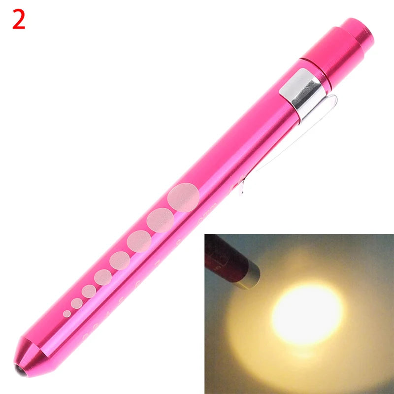 1 pièces lampe de poche LED Portable lampe de travail stylo de premiers secours lampe torche élève jauge mesure stylo médical lumière